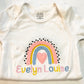 Rainbow Embroidered Shirt- Spring Shirt- Personalized Rainbow Shirt