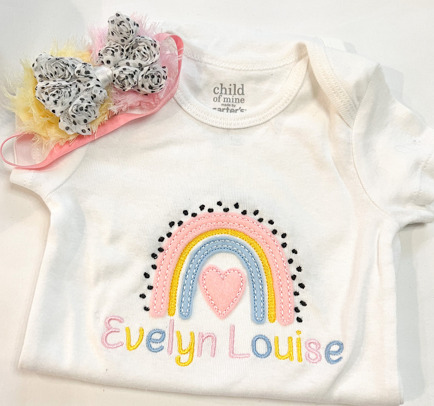 Rainbow Embroidered Shirt- Spring Shirt- Personalized Rainbow Shirt