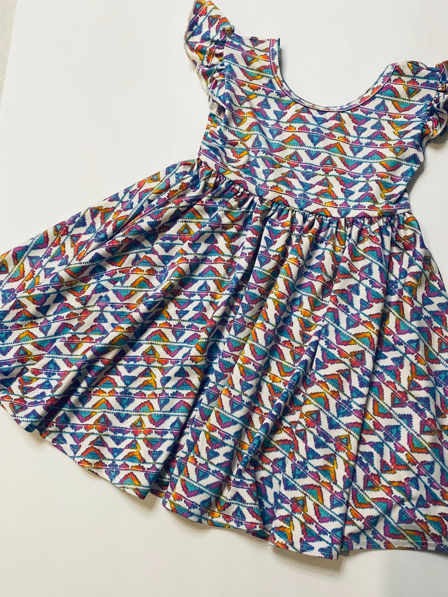 Southwest Print Dress Size 2T - Empire Style Dress - Dot Dot Smile