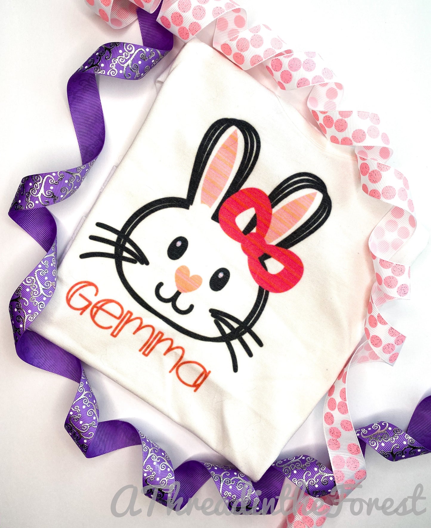 Girls Easter Bunny Shirt- Personalized Easter Shirt