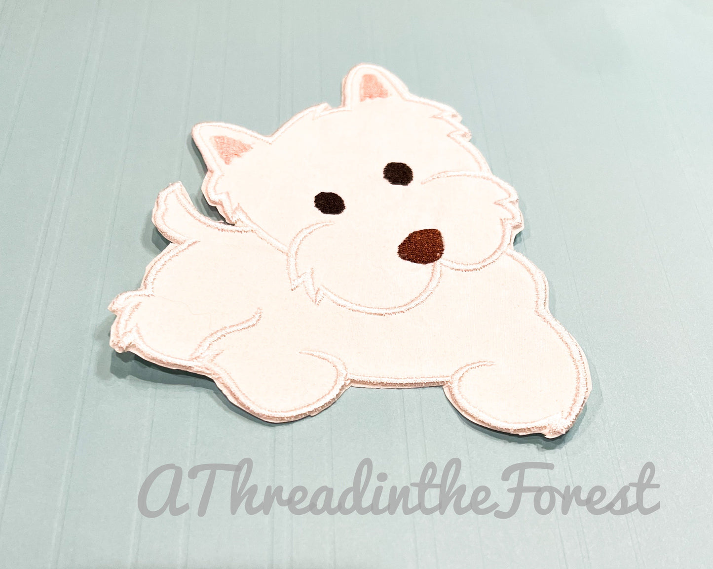 Iron on Westie Patch Terrier puppy