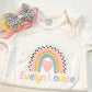 Rainbow Embroidered Shirt- Spring Shirt- Personalized Rainbow Shirt