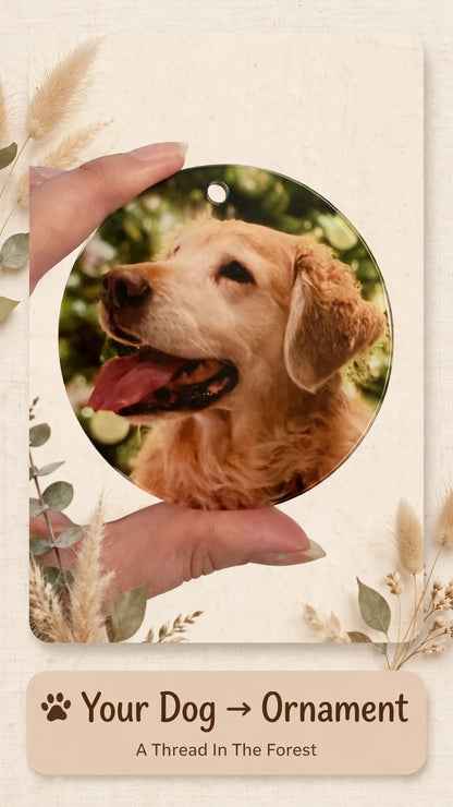 Acrylic Ornament Custom Printed-  3.5 inch circle