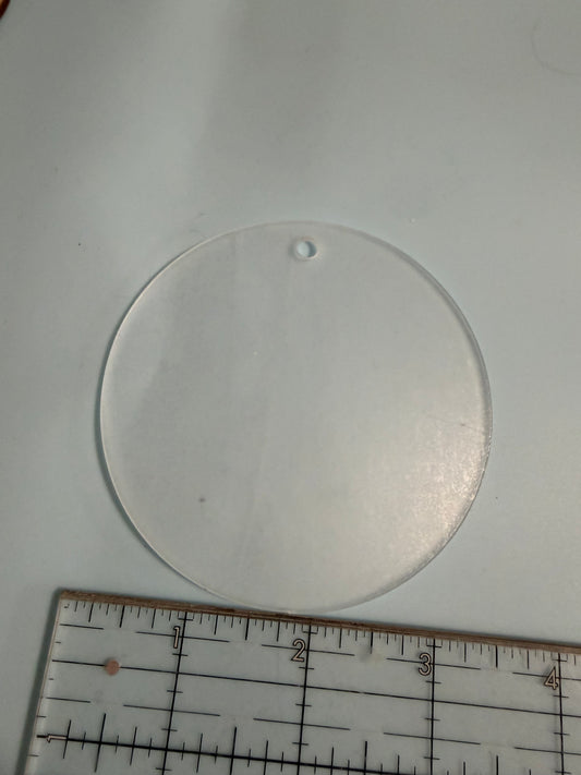 Acrylic Ornament Custom Printed-  3.5 inch circle