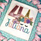 Embroidered unicorn birthday shirt