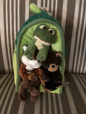 Forest Animal House- Five plush Animals - Unipak