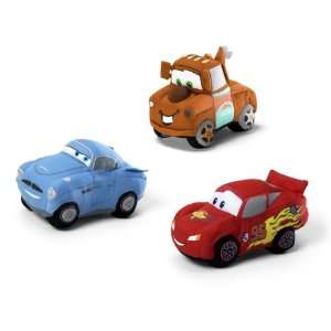 Cars 2 Soft Pals - Tow Mater, Fin McMissile, Lightening McQueen -Set of 3