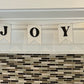 Christmas Joy Banner - White Laser cut Joy Banner