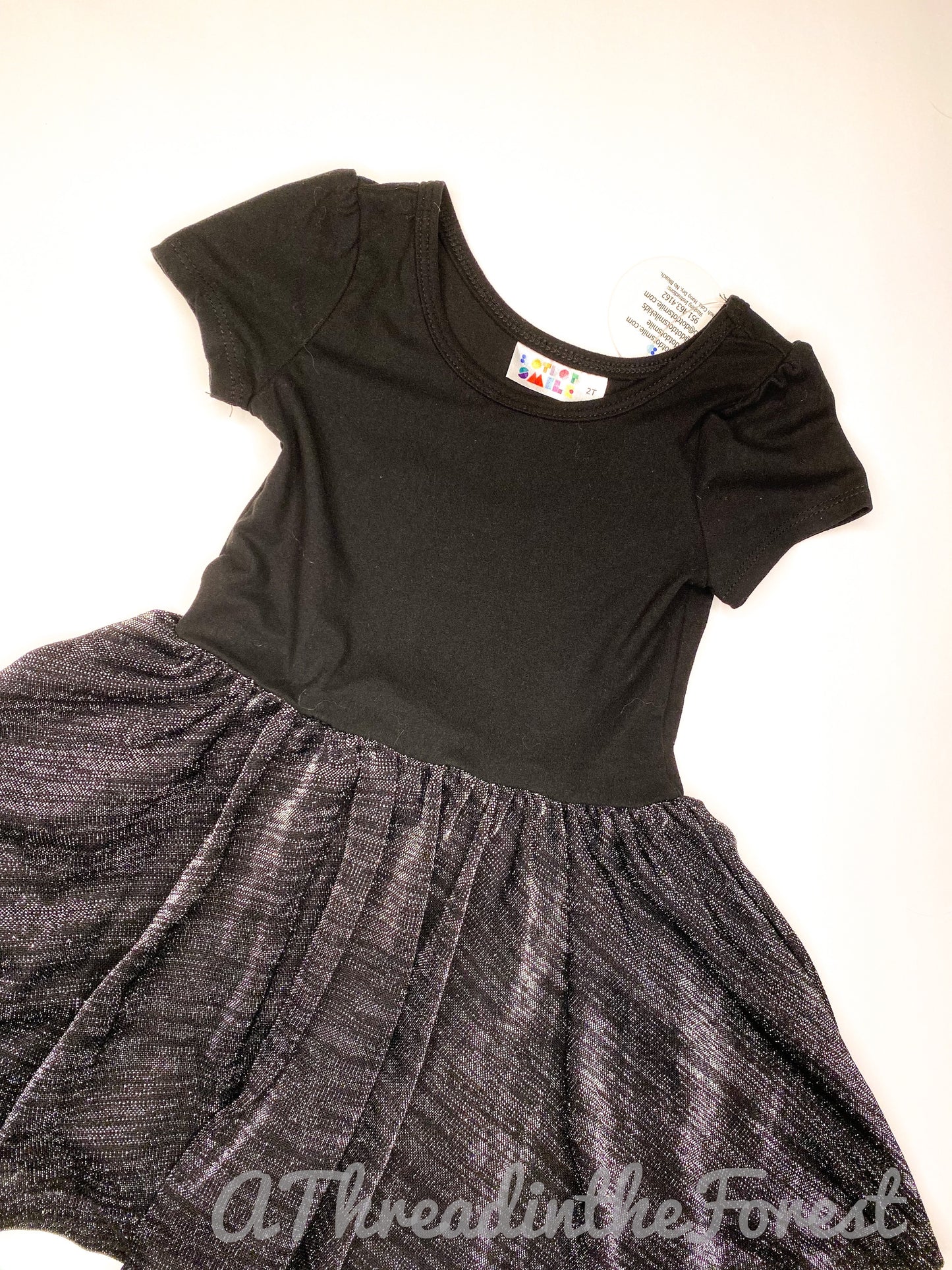 Black and Silver Dress Size 2T - Fancy Classic Cap Style Dress