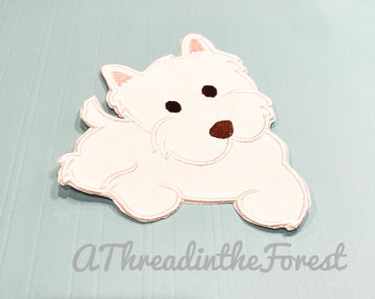 Iron on Westie Patch Terrier puppy
