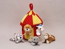 Circus Animal House- Five plush Animals - Unipak