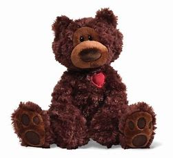 Philbin Valentine Bear - Embroidered Heart - 12 inch bear